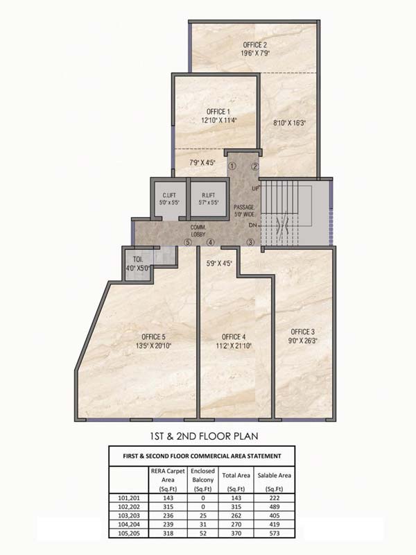 अयोध्या IMPERIAL First and Second Floor Plan